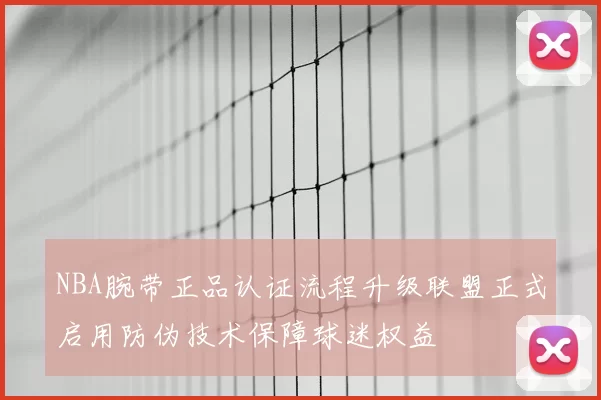 NBA腕带正品认证流程升级联盟正式启用防伪技术保障球迷权益