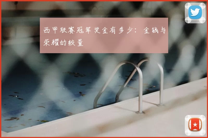 西甲联赛冠军奖金有多少：金钱与荣耀的较量
