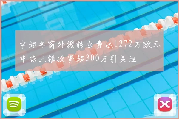 中超冬窗外援转会费达1272万欧元申花三镇投资超300万引关注