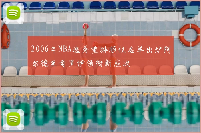 2006年NBA选秀重排顺位名单出炉阿尔德里奇罗伊领衔新座次